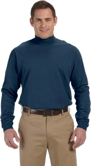 Devon & Jones Unisex-Adult Sueded Cotton Jersey Mock Turtleneck