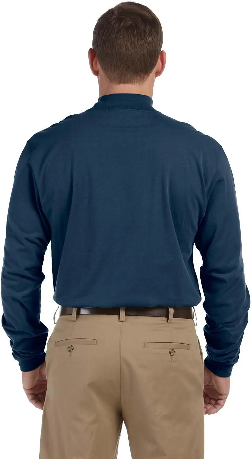 Devon & Jones Unisex-Adult Sueded Cotton Jersey Mock Turtleneck