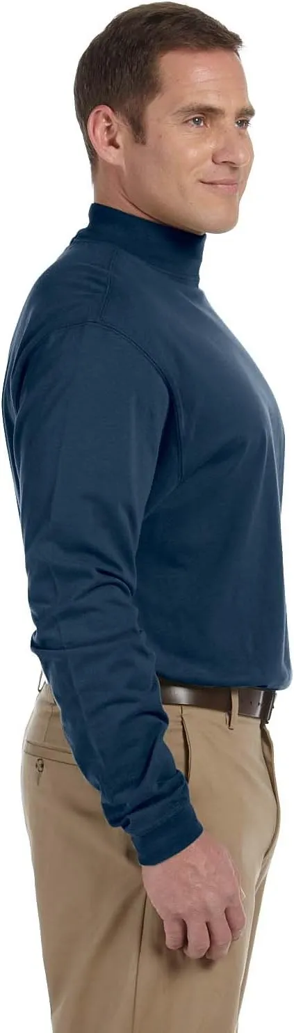 Devon & Jones Unisex-Adult Sueded Cotton Jersey Mock Turtleneck
