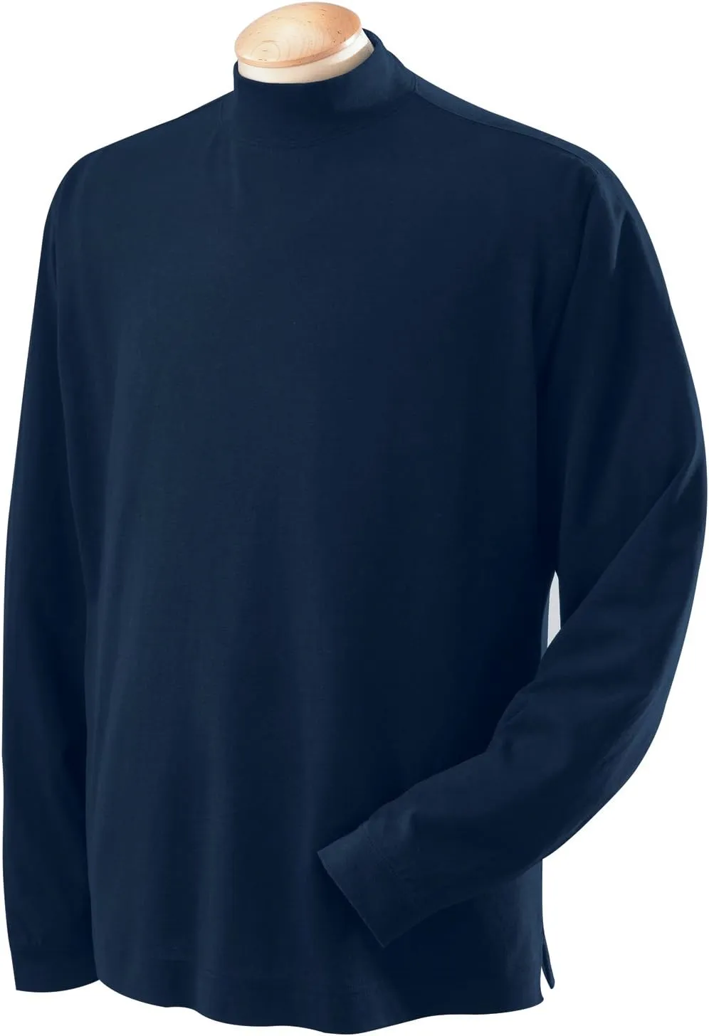 Devon & Jones Unisex-Adult Sueded Cotton Jersey Mock Turtleneck