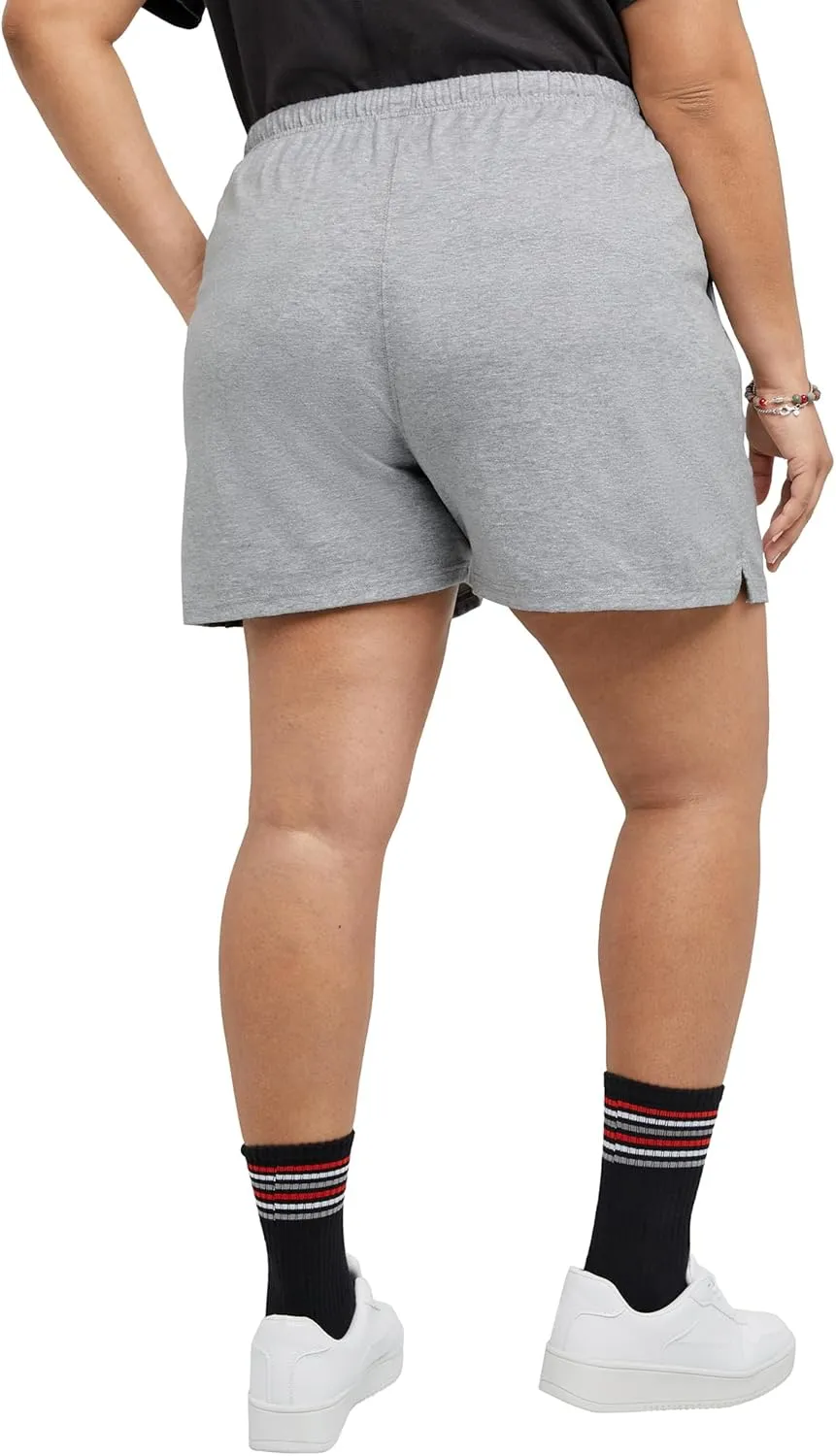 Hanes Originals, Cotton Jersey, Gym Shorts for Women, 2.5", Plus