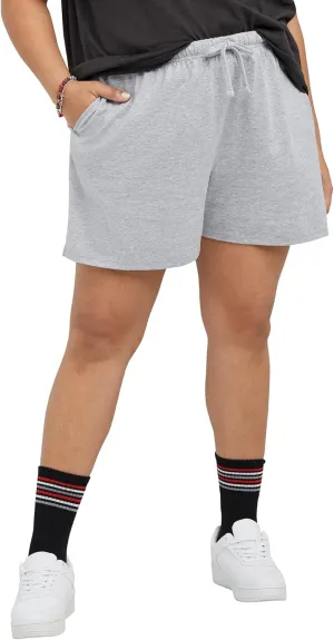Hanes Originals, Cotton Jersey, Gym Shorts for Women, 2.5", Plus