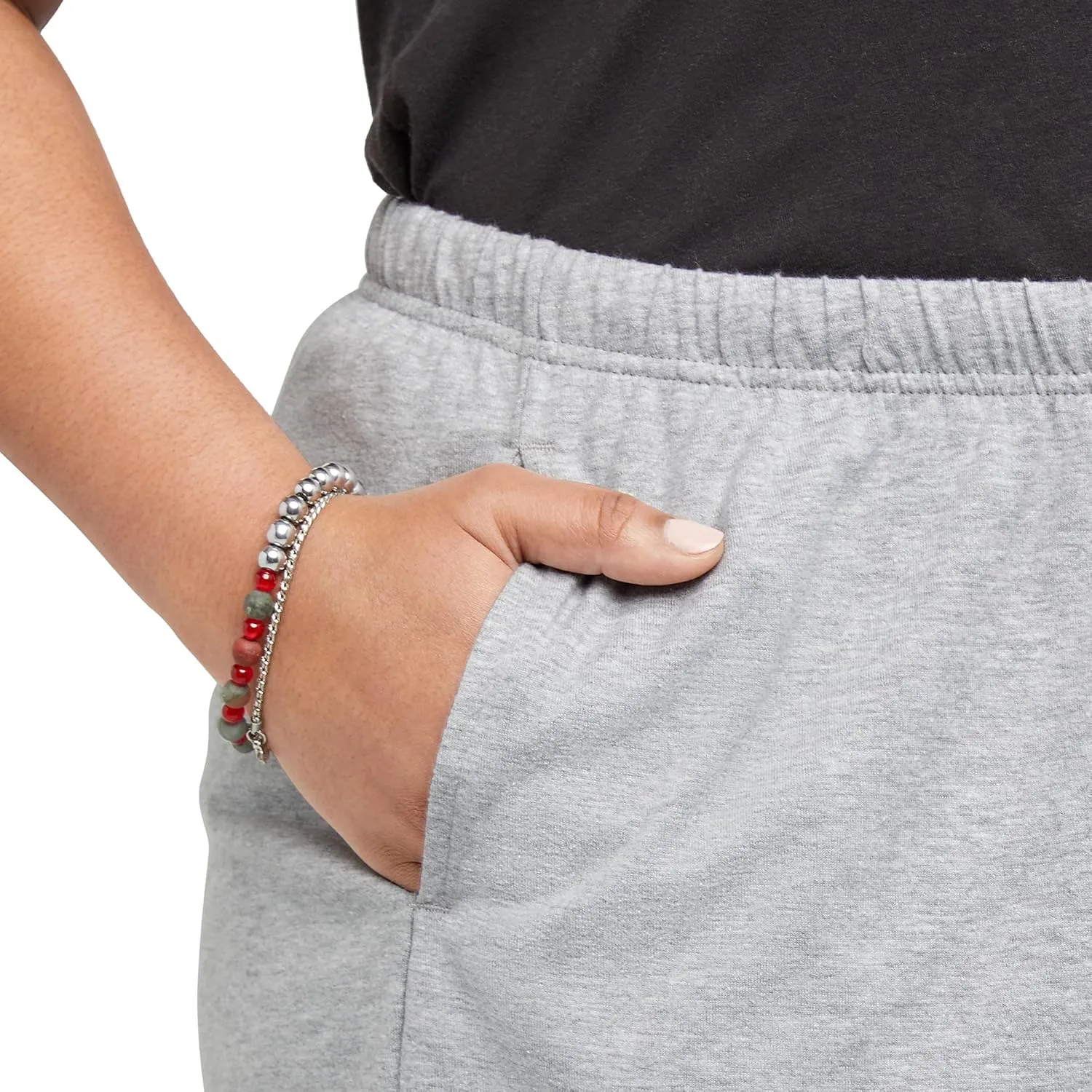 Hanes Originals, Cotton Jersey, Gym Shorts for Women, 2.5", Plus