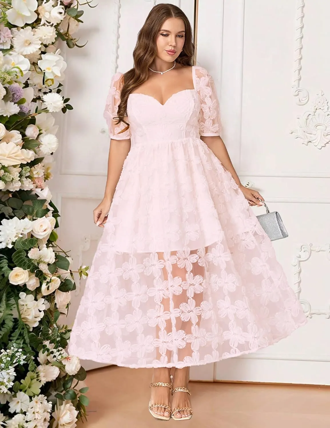 Lace Dresses for Women 2025 Elegant Classy Wedding Guest Cocktail Semi Formal Party Evening Floral Dresses