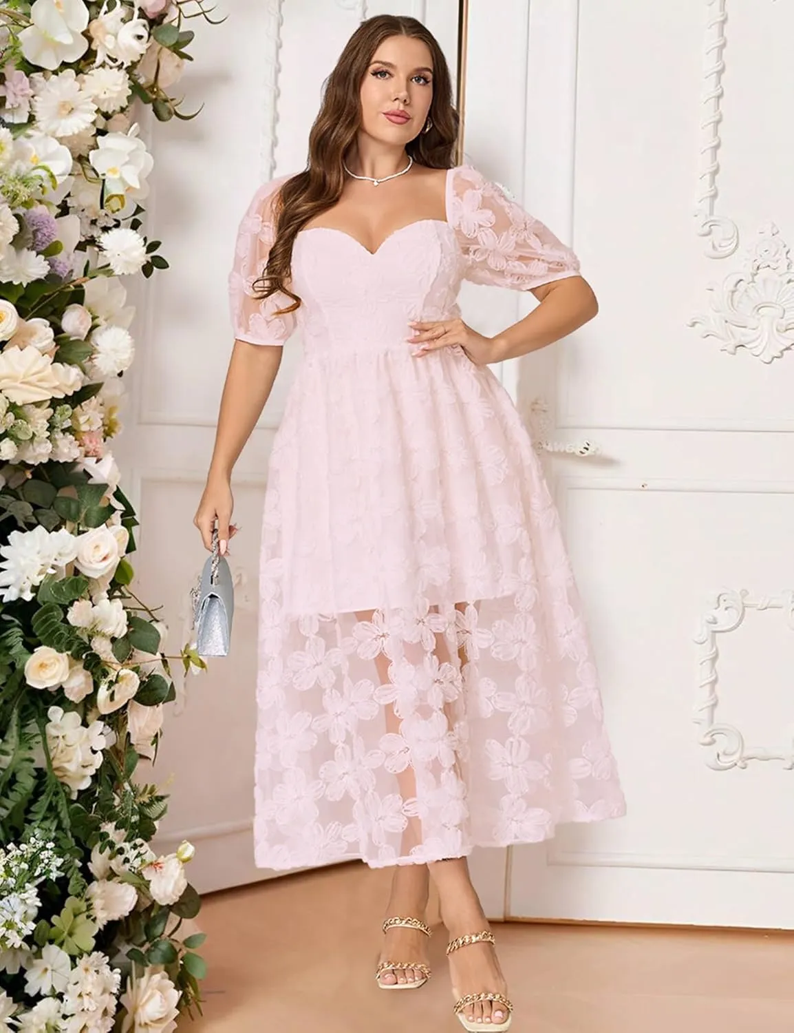 Lace Dresses for Women 2025 Elegant Classy Wedding Guest Cocktail Semi Formal Party Evening Floral Dresses
