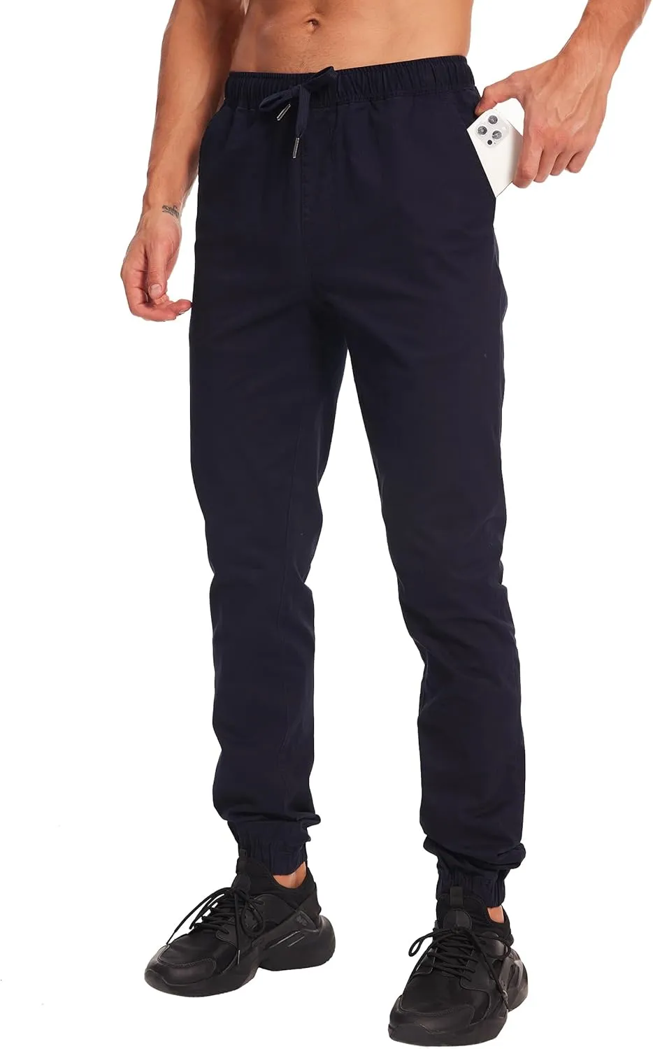 Men's 34"&36" Inseam Cotton Casual Jogger Pants