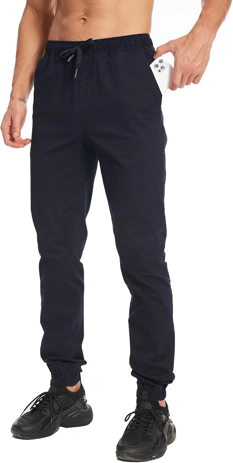 Men's 34"&36" Inseam Cotton Casual Jogger Pants