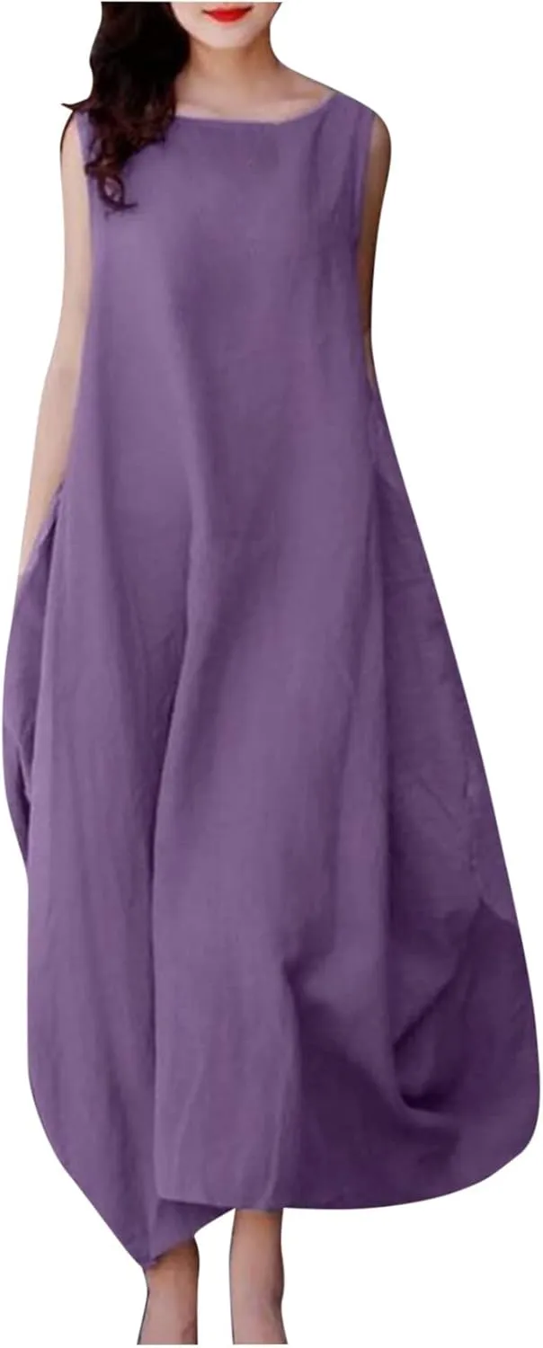 Plus Size Kaftan Dress Tunic Long Maxi Kimono Caftan Gown Nightdress Plus Size Beach Casual Dress Cotton Linen Dress