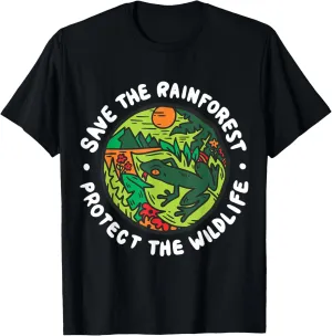 Protect The Wildlife Save The Rainforest Environmental Unisex-Adults T-Shirt