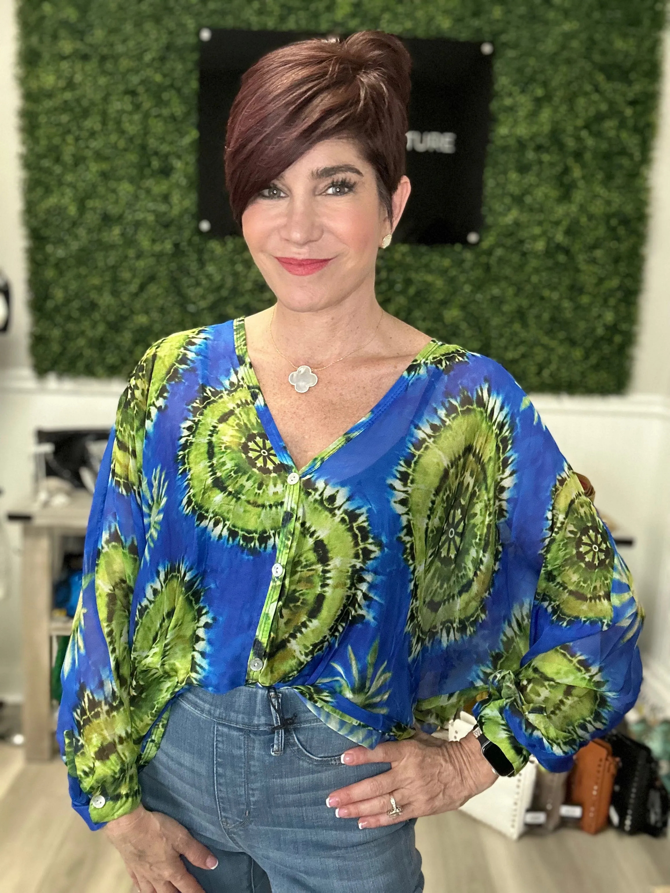 Silk Print Blouse