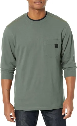 WOLVERINE Men's Guardian Cotton Long Sleeve Pocket Tee