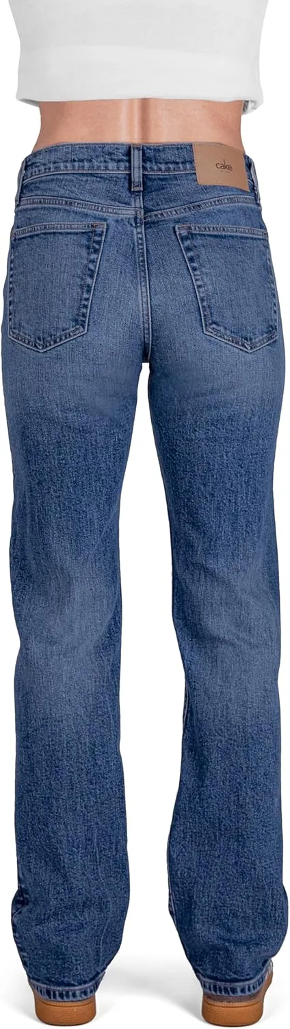 Women's Mid Rise Regular Straight Jeans Classic Pants